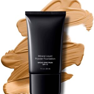 Jolie Mineral Liquid Powder Foundation SPF 15 1 Fl. Oz. Hypoallergenic - For All Skin Types (Sandy Beige) - Image 1