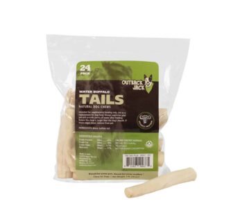 Outback Jack Water Buffalo Tails 100% Natural Dog Treats, 6 Inch, 16 Oz. Bag