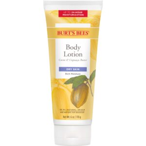 Burt?s Bees Butter Body Lotion for Dry Skin with Cocoa & Cupua?u, 6 Oz (Package May Vary) - Image 1