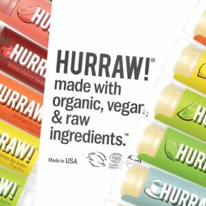 Hurraw! Pitta (Coconut, Mint, Lemon Grass), Kapha (Grapefruit, Ginger, Eucalyptus), Vata (Almond, Cardamon Rose) Lip Balms, 3 Pack Bundle: Organic, Ce - Image 6