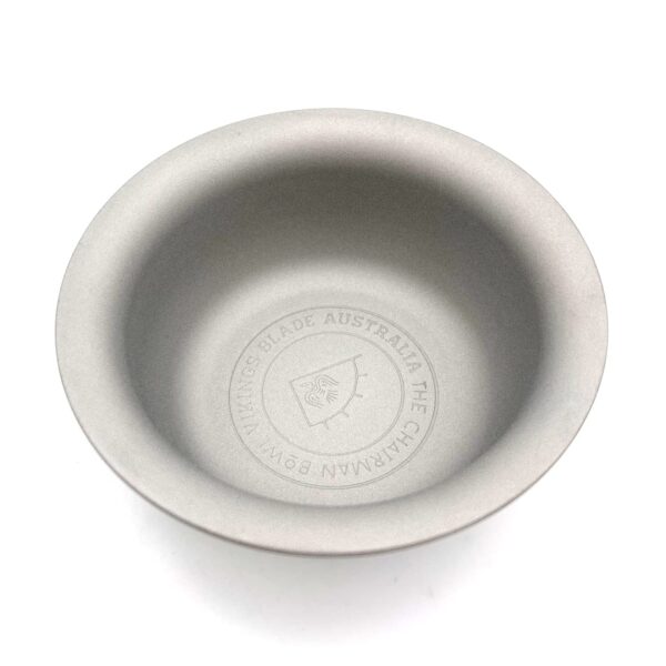 Vikings Blade Luxury Shaving Soap Bowl, Sandblasted Steel for Fast, Thick Lather, Unbreakable, Tactile Texture, Great for Standard Sized Pucks & Soaps