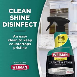 Weiman Disinfectant Granite Daily Clean & Shine - 12 fl oz (2 Pack) Safely Clean Disinfect and Shine Granite Marble Soapstone Quartz Quartzite Slate L - Image 3