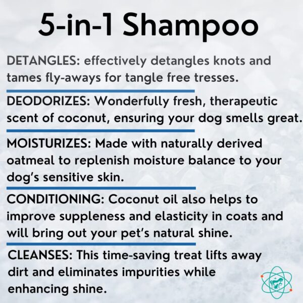 PET CARE Sciences 16 floz 5 in 1 Dog Shampoo for Itchy Skin - Sensitive Skin Dog Shampoo for Smelly Dogs - Dog Shampoos & Conditioners - Made in The U - Image 2