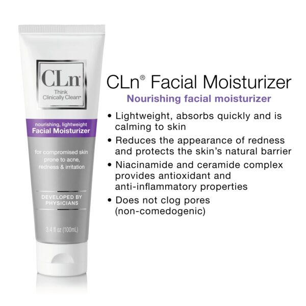 CLn? Facial Moisturizer - Soothes & Calms Skin, Helps Reduce Appearance of Redness, Locks in Moisture without Clogging Pores, Dermatologist & Clinical - Image 5