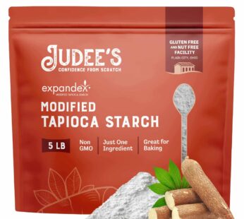 Judee?s Expandex Modified Tapioca Starch 5 lb – 100% Non-GMO, Gluten-Free & Nut-Free – USA Packaged – Thickens and Enhances Texture – Great for Making