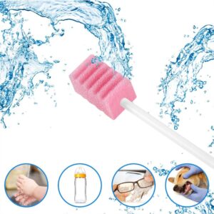 (100 Pack) Disposable Oral Swabs, Sterile Dental Sponge Swabsticks Unflavored for Mouth & Gum Cleaning - Sponge and Paper rod. - Image 4