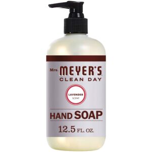 Mrs. Meyer's Hand Soap, Made with Essential Oils, Biodegradable Formula, Lavender, 12.5 Fl. Oz - Image 1