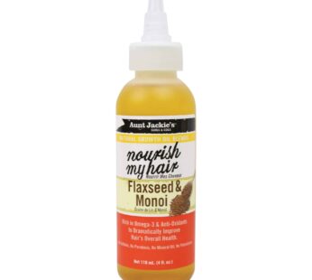 Aunt Jackie’s Natural Growth Oil Blends Nourish My Hair – Flaxseed and Monoi, Improve Hair’s Overall Health, Rich in Omega-3 and Anti-Oxidants, 4 oz