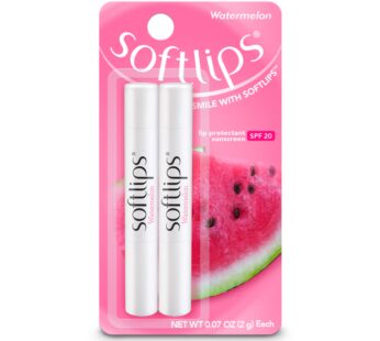 Softlips Watermelon Lip Balm 2-Pack with SPF 20 – Juicy Hydration for Smooth, Protected Lips