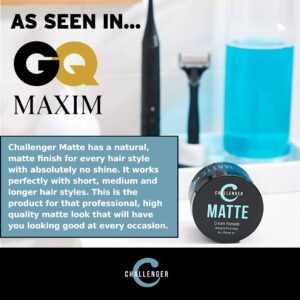 Challenger Men?s Matte Cream Pomade | Natural Shine Free Finish Product | Clean & Subtle Scent | Medium Firm Hold & Travel Friendly | 3oz - Image 6