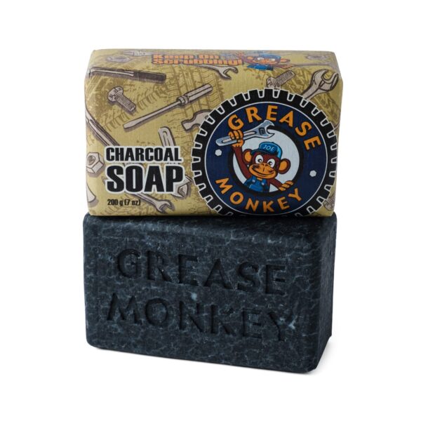 Bali Soap Grease Monkey - Natural Soap for Men, Dad, Husband - Special Father's Day Gift - Activated Charcoal Scrub for Mechanic - Cleans Dirty, Greas