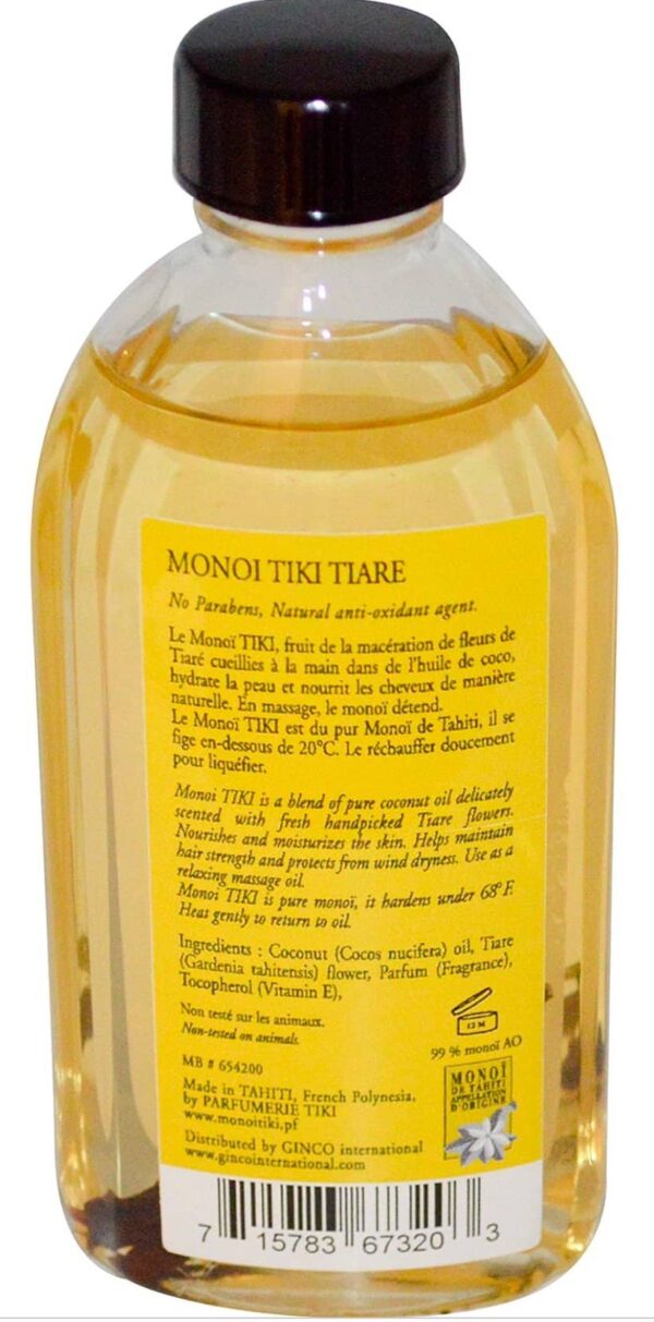Monoi Tiare Tahiti Tiare Gardenia Coconut Oil (Pack of 2), Scented With Fresh Handpicked Tiare Flowers, 100% Made in Tahiti, 4 fl. oz. - Image 3