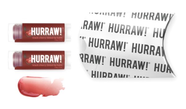 Hurraw! Black Cherry Tinted Lip Balm, 2 Pack: (Sheer Red Tint) Organic, Certified Vegan, Cruelty and Gluten Free. Non-GMO, 100% Natural Ingredients. B - Image 2