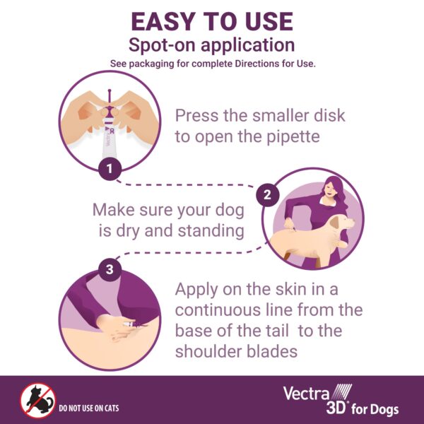 Vectra 3D for Dogs Flea, Tick & Mosquito Treatment & Prevention for Extra Large Dogs (over 95 lbs) , 3 month supply - Image 4