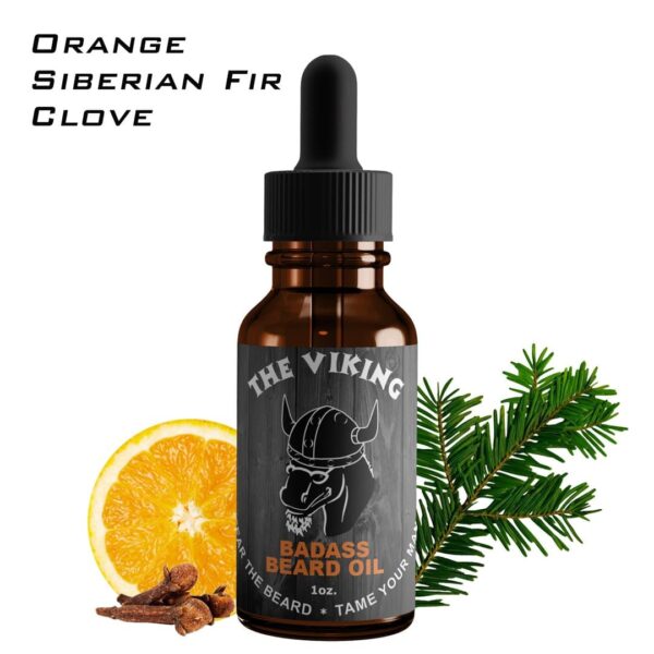 Badass Beard Care Beard Oil For Men - The Viking Scent, 1 oz - All Natural Ingredients, Keeps Beard and Mustache Full, Soft and Healthy - Image 2