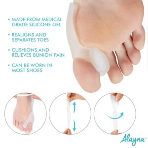 Toe Separators for Overlapping Toes Women Bunion Corrector Toe Spacers 2 Pcs. Bunion Relief Big Toe Gel Cushion Pads Big Toe Spreader Orthopedic Bunio - Image 5