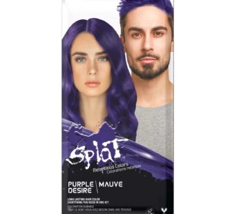 Splat Purple Desire Semi Permanent Hair Dye Kit with Bleach, 1 Application, Includes Purple Hair Dye, Oxide & Bleach Powder, Vegan & Cruelty Free Hair