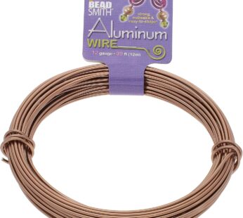 The Beadsmith Anodized Aluminum Wire ? 12 Gauge ? 39 feet ? Copper Color ? Bendable Craft Wire Used to Jewelry Making, Wire Wrapping, Sculpting, Flora