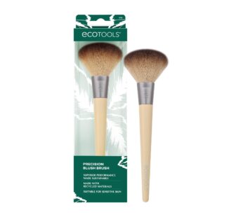 EcoTools Precision Blush Makeup Brush, Cheek Blush Brush, For Loose or Pressed Powder, Also Works With Bronzer, Eco-Friendly Face Makeup Brush, Vegan