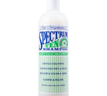 Chris Christensen Spectrum Ten Dog Shampoo, Groom Like a Professional, Gentle Cleansing, Gorgeous Shine, Made in USA, 473ml