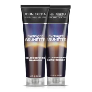 John Frieda Brilliant Brunette Visibly Deeper Bundle: Color Deepening Shampoo & Conditioner, 8.3 Ounce Each - Image 1