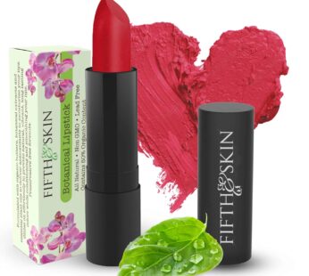 Fifth & Skin BOTANICAL Lipstick (BERRY RED) | Made in USA | Vegan | Natural | Organic | Cruelty Free | Paraben Free | NO Lead | Moisturizing Color tha