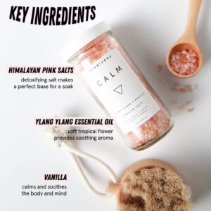 HERBIVORE Calm Soaking Bath Salts ? Natural Himalayan Pink Salt, Moisturizing + Relaxing, Ylang Ylang & Vanilla, Plant-Based, Vegan, Cruelty-Free, 8 o - Image 4