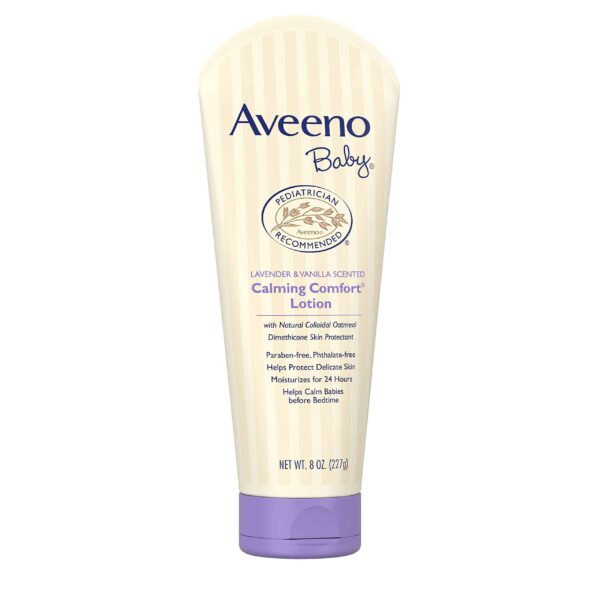 Aveeno Baby Calming Comfort Moisturizing Lotion with Lavender, Vanilla and Natural Oatmeal, 8 fl. oz - Image 3