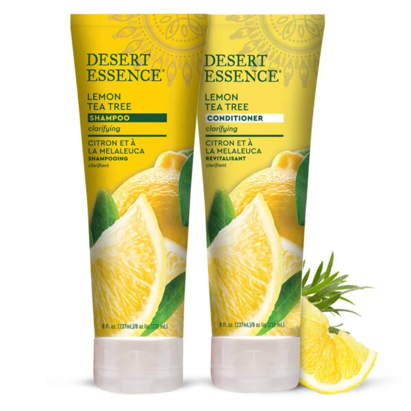Desert Essence Lemon Tea Tree Shampoo - 8 Fl Ounce - Removes Excess Oil - Revitalizes Scalp - Strengthens & Protects Hair - Maca Root Extract - Soft, - Image 9