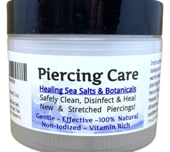 Urban ReLeaf Piercing Care – Healing Sea Salt & Botanical Aftercare – Safely Clean & Heal New & Stretched Piercings – 1 (3 Ounce)
