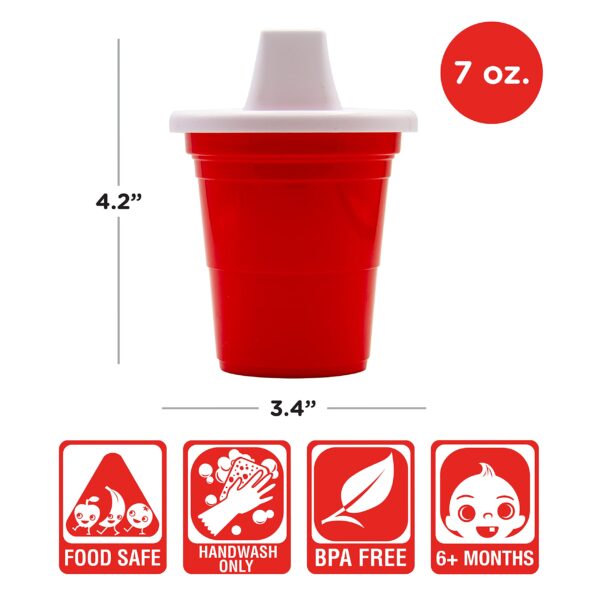 GAMAGO Party Time Baby Sippy Cup - Adorably Cute Learner Sippy Cup for Babies, Toddlers and Kids - 6+ Months Old - Holds 7 Ounces - BPA-Free - Food-Sa - Image 2