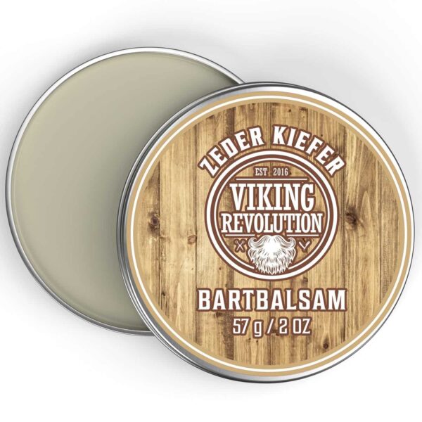Viking Revolution Beard Balm Cedar & Pine Scent w/Argan & Jojoba Oils - Styles, Strengthens & Softens Beards & Mustaches - Leave in Conditioner Wax fo - Image 9