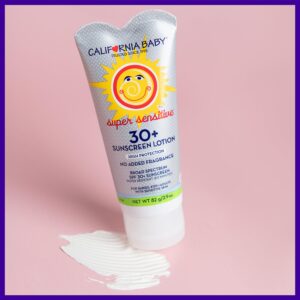 California Baby Super Sensitive SPF 30+ Sunscreen | Broad Spectrum | Titanium Dioxide | Hypoallergenic Unscented Mineral Sunscreen | 170 grams / 6 oz. - Image 4