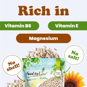 Food to Live Sunflower Seeds, 5 Pounds ? Non-GMO Verified, Kernels, No Shell, Kosher, Raw, Vegan, Sirtfood, Bulk - Image 6