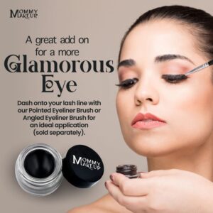 Mommy Makeup Stay Put Gel Eyeliner with Semi-Permanent Micropigments, Black Beauty, Pure Black - Image 5