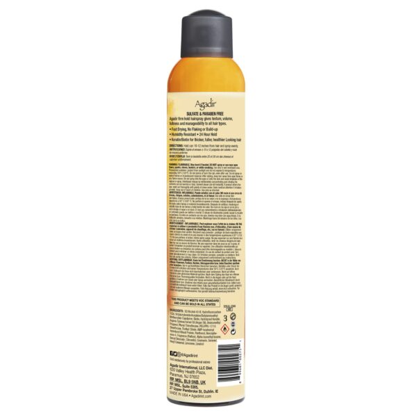 AGADIR Volumizing Firm Hold Hair Spray, 10.5 oz - Image 2