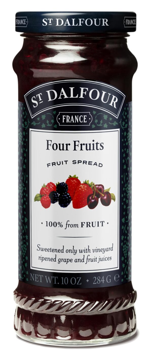 Charles Jacquin-St.Dalfour Consrv, 4 Fruits, 100%Fruit, 10-Ounce (Pack of 6)