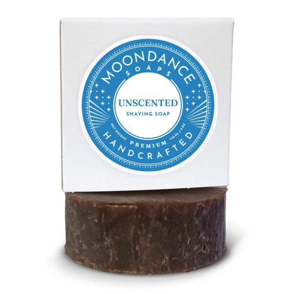 MOONDANCE SOAPS Shaving Soap - Unscented Shave Bar Soap - 4 oz bar More