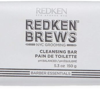 Redken Brews Cleanse Bar For Men | Multi-Purpose Bar Soap For Face and Body | Moisturizing & Deodorizing | Clean & Fresh Scent | For All Men’s Skin Ty