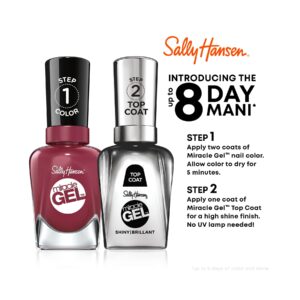 Sally Hansen Miracle Gel?, Electric Pop, Long Lasting, Gel-Like Formula, No UV Lamp Needed, Pink Nail Polish - Image 5