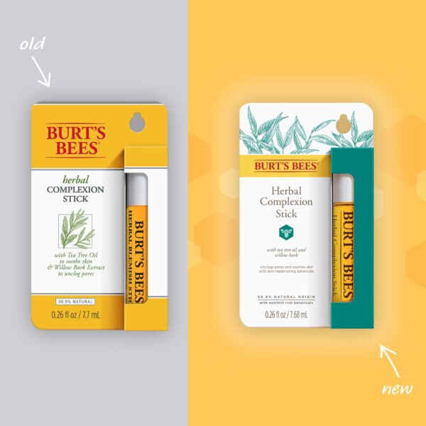 Burt's Bees Herbal Blemish Stick, 0.26 Fl Oz (Pack of 2), Tea Tree Oil Infused, Soothing, Exfoliating, Cleansing, Unisex - Image 2