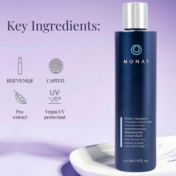 MONAT Renew? Shampoo Infused with Rejuveniqe? - Moisturizing Shampoo w/Omega Fatty Acids for Medium to Thick Hair. Shine-enhancing, Ultra-hydrating La - Image 4