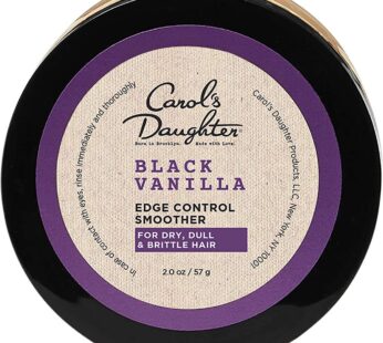 Carol’s Daughter Black Vanilla Edge Control for Curly, Wavy or Natural Hair, Clear Edge Smoother for Dry, Dull or Brittle Hair, 2 Oz