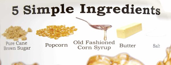 Fisher's Popcorn Caramel Popcorn, Gluten Free, 5 Simple Ingredients, Handmade, No Preservatives, No High Fructose Corn Syrup, Zero Trans Fat, 20oz Tub - Image 2
