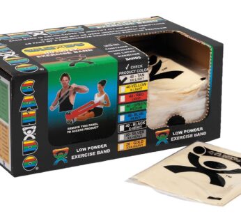 CanDo Singles Low Powder Exercise Band, 4-foot singles, Tan: XX-Light (40 count)