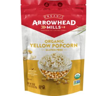 Arrowhead Mills Organic Yellow Popcorn, 28 oz – Pack of 2