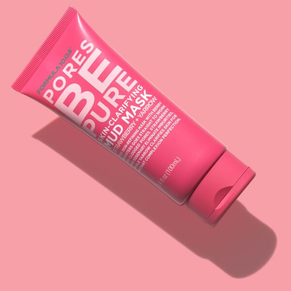 FORMULA 10.0.6 - Pores Be Pure Skin-Clarifying Mud Mask 3.4 fl oz. Unclogs Pores, Removes Impurities for Clear Skin, Vegan, Sulfate-Free & Cruelty-Fre - Image 3