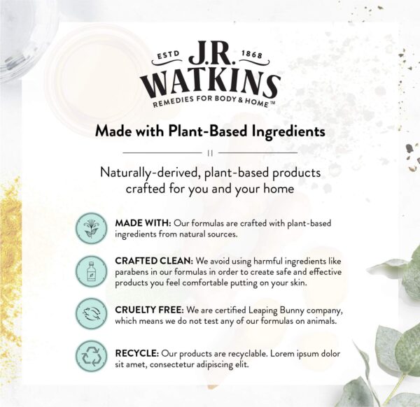 J.R. Watkins Daily Moisturizing Lemon Cream Body Wash, 18 Ounce - Image 4