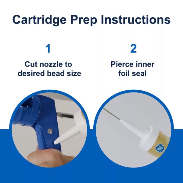 GE Window & Door Sealant Clear All Purpose, 10.1 oz, Cartridge - Image 4