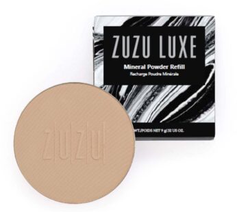 ZUZU LUXE Mineral Powder, Dual Powder Foundation, medium to full coverage, natural finish. Natural, Paraben Free, Vegan, Gluten-free, Cruelty-free, No